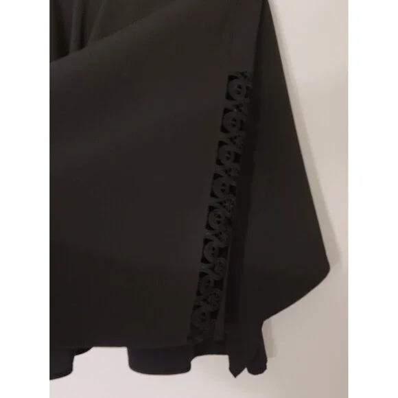 NWT $223 Yoana Baraschi Womens Size 4 Samba Flare Skirt Black Asymmetric Crochet - Picture 3 of 7